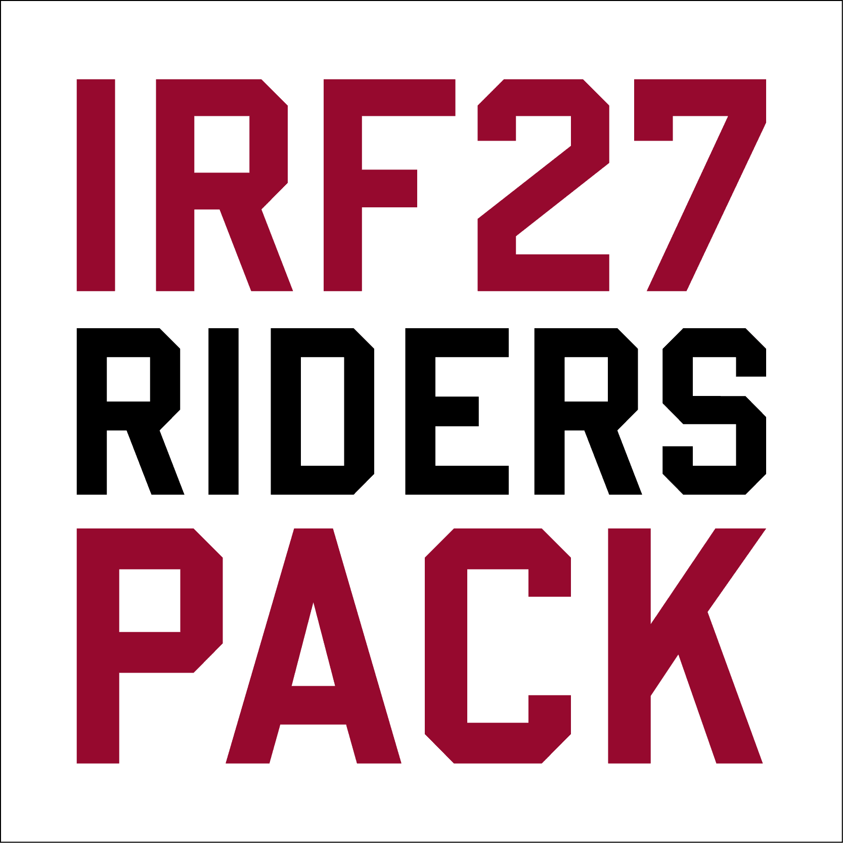 Indian Riders Fest 2027 Riders Pack