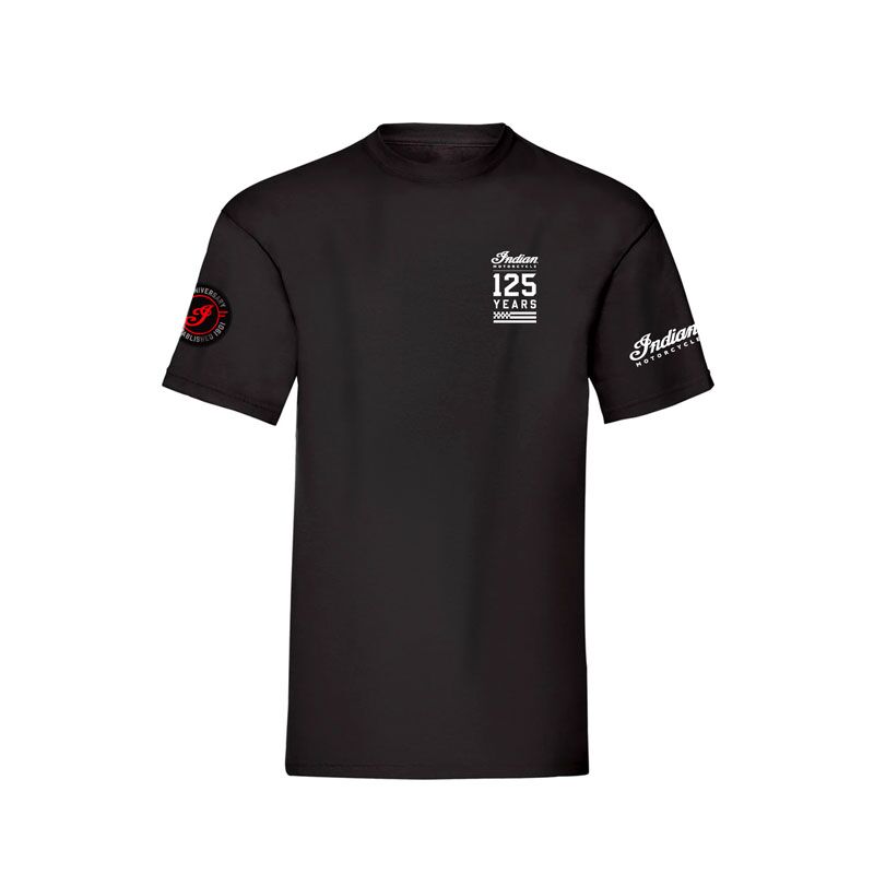 Indian Motorcycle 125th Anniversary black T-shirt with 125 Years print – IRF27